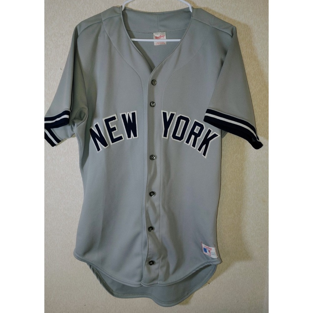 VTG 80s Rawlings New York Yankees Stitched Don Mattingly Baseball Jersey 42 MLB
